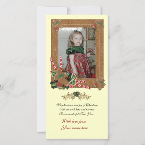 Christmas photo card Gingerbread cookies