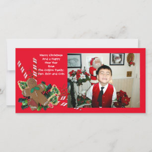Christmas Photo card gingerbread man
