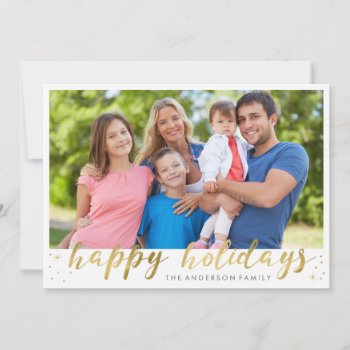 Christmas Photo Card  Happy Holidays Photo Card by ApplePaperie at Zazzle