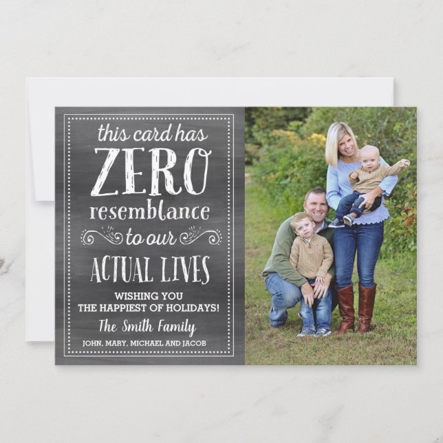 Christmas Photo Card, Holiday Card, Funny (Front)