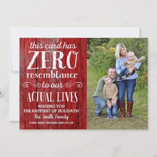 Christmas Photo Card, Holiday Card, Funny Card (Front)