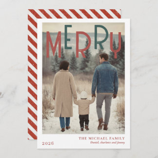 Christmas Photo Card Modern Minimal Holiday