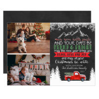 Christmas Photo Card - Vintage Red Truck
