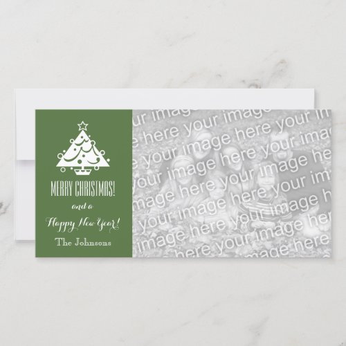 Christmas photo cards with custom Holiday greeting