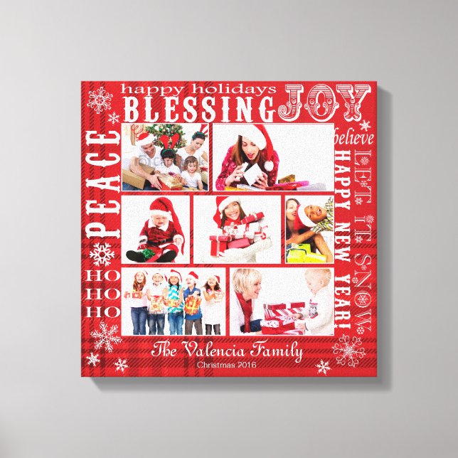 CHRISTMAS PHOTO COLLAGE-FULLY CUSTOMIZABLE CANVAS (Front)