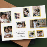 Christmas Photo Collage Modern Joyful Moments Foil Holiday Postcard<br><div class="desc">Christmas Holiday Photo Collage Elegant Joyful Moments _____________________________ ***this design is part of a christmas holiday collection*** Capture the magic of the holiday season with my Elegant Joyful Moments Christmas Holiday Photo Collage Collection! This collection is designed to beautifully showcase your treasured memories in a contemporary and elegant style. Whether...</div>
