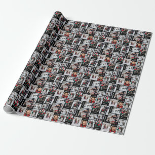 Christmas Photo Collage Wrapping Paper