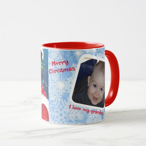 Christmas Photo Cup for Gift Giving Add Text Santa