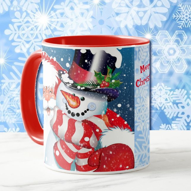 Christmas Photo Cup for Gift Giving Add Text Santa (Creator Uploaded)