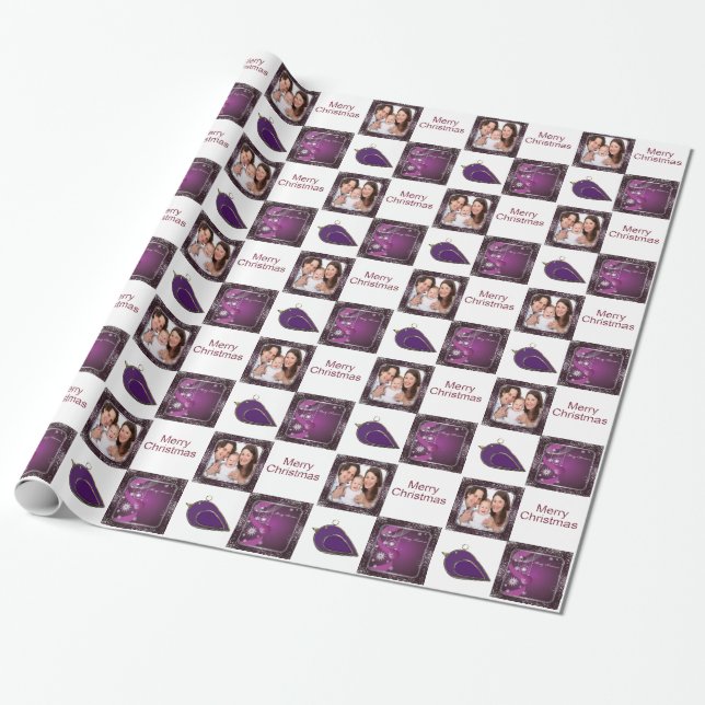 christmas photo customizable wrapping paper (Unrolled)