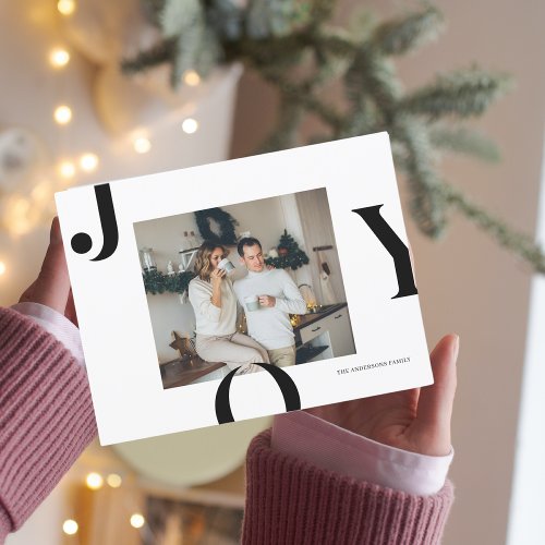 Christmas Photo Family Black Joy Postcard