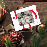 Christmas Photo Family | Red Joy Postcard
