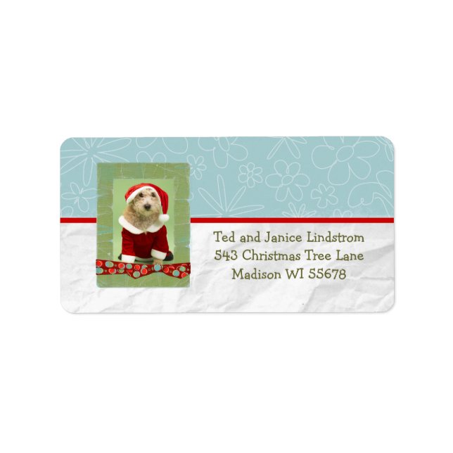 Christmas Photo Frame Custom Personalized Label (Front)