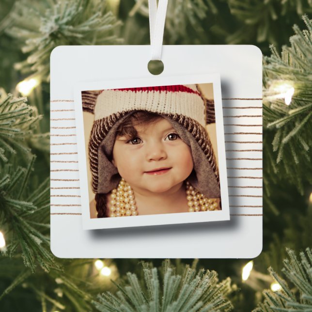 Christmas Photo Frame DIY Template Metal Ornament (Insitu)