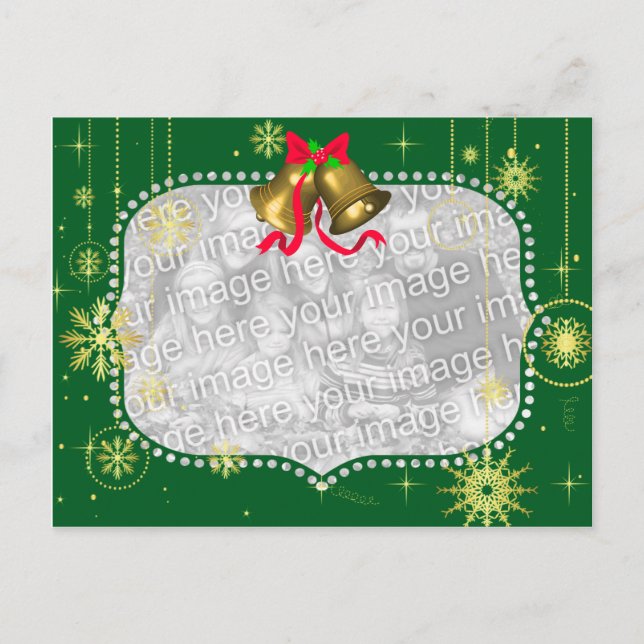 Christmas Photo Frame Holiday Postcard (Front)