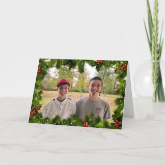Christmas Photo Garland Light Christmas Card