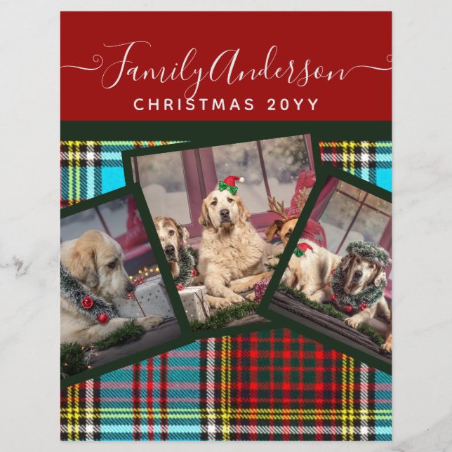 CHRISTMAS PHOTO GIFT - Anderson Tartan Collage Flyer (Front)