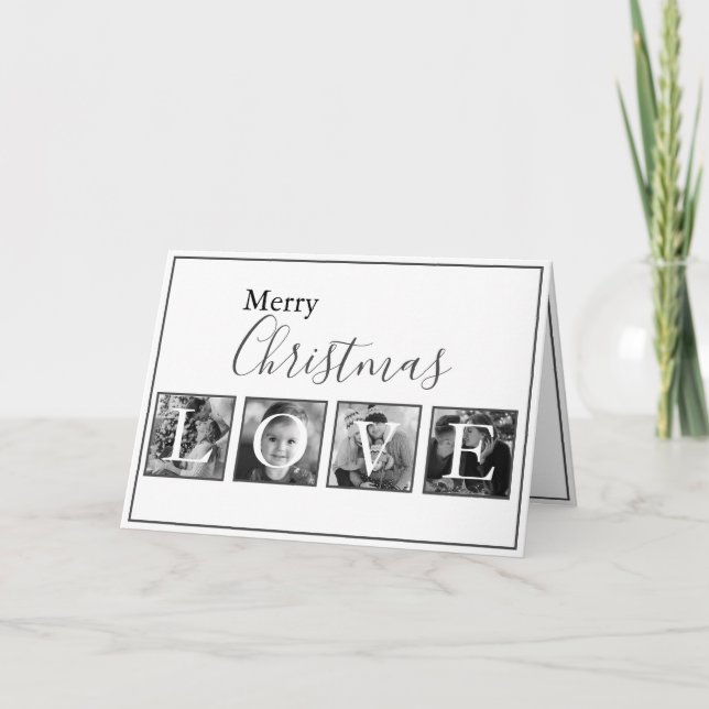 Christmas Photo Holiday Script Christmas Card (Front)