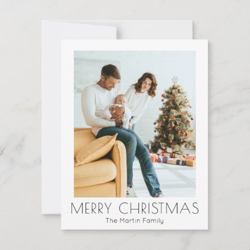 Christmas Photo Minimal Modern Simple Holiday Card