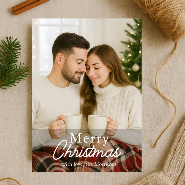 Christmas Photo Modern Elegant Holiday Card (Creator Uploaded)