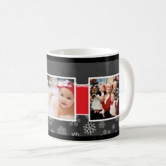 Christmas Photo Mug | Black Chalkboard Design