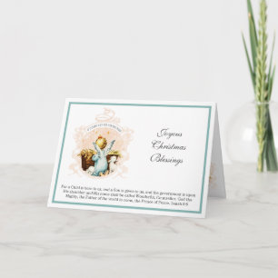 Christmas Photo Nativity Jesus vintage angels Holi Holiday Card