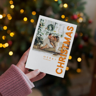 Christmas Photo Orange Merry Christmas