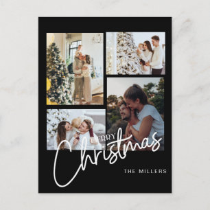 Christmas Photo Ornament, Photo Collage Christmas  Postcard