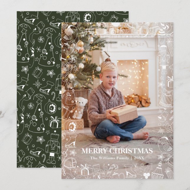 Christmas Photo Overlay Holiday Card (Front/Back)