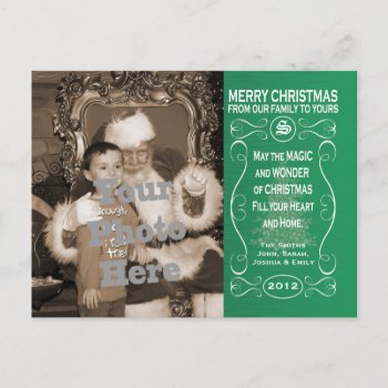 Christmas Photo Postcard by aaronsgraphics at Zazzle