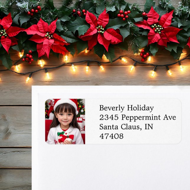 Christmas Photo Return Address Label (Creator Uploaded)