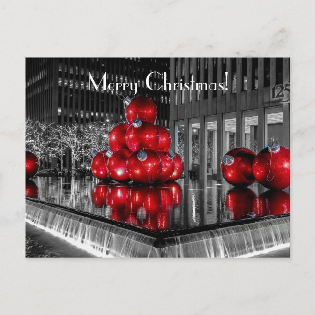 Christmas Photo @ Rockefeller Center New York City Holiday Postcard (Front)