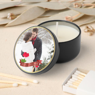 Christmas Photo Soy Candle Tin Mini Candle Favors