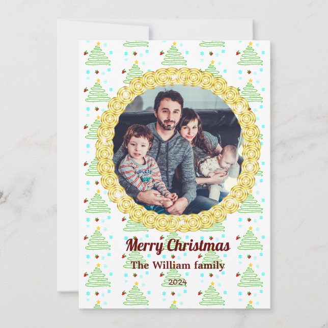 Christmas Photo template Christmas card (Front)