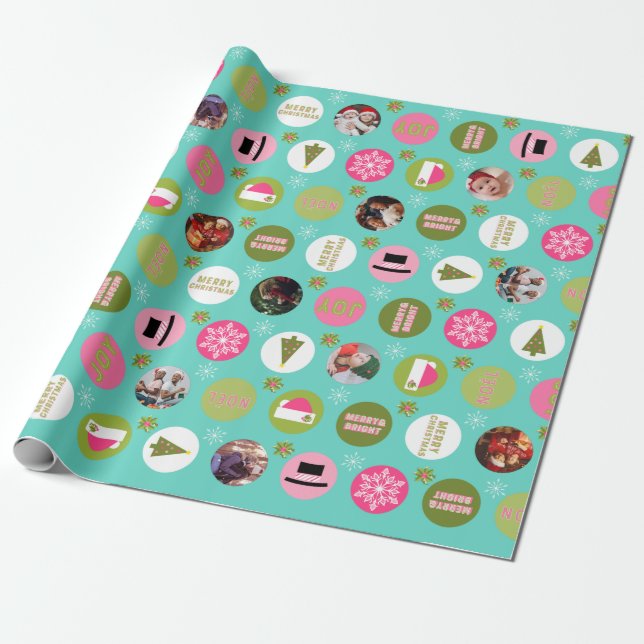 Christmas Photo Wrapping Paper (Unrolled)