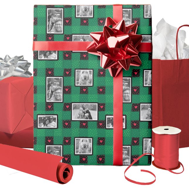 Christmas Photo Wrapping Paper Sheets (This wrap looks best with black and white photos.)