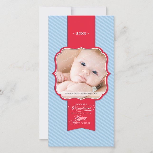 CHRISTMAS PHOTOCARD :: lapel 5P Holiday Card (Front)