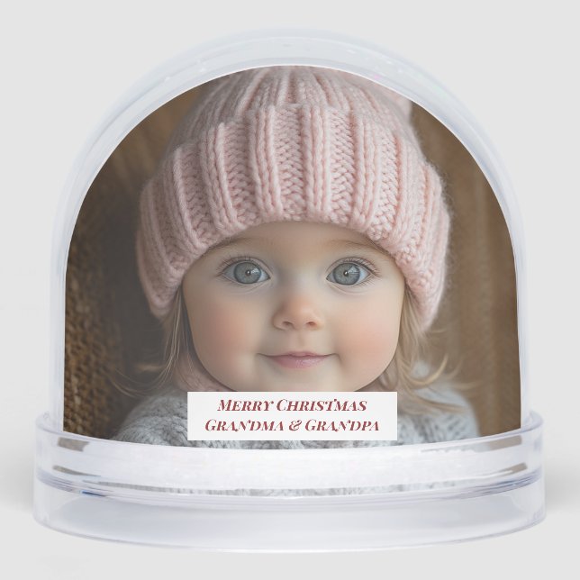 Christmas Photos Snowflakes Stars  Snow Globe (Front)