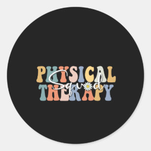 Christmas Physical Therapy Pt Squad Pediatric Ther Classic Round Sticker