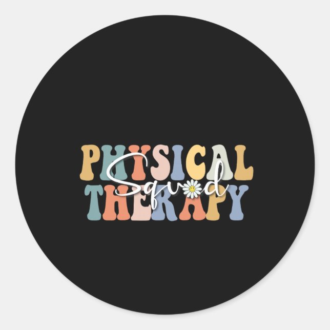 Christmas Physical Therapy Pt Squad Pediatric Ther Classic Round Sticker (Front)