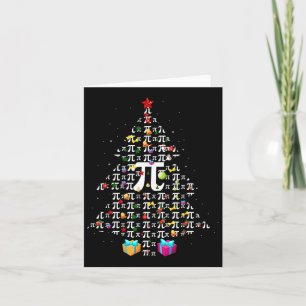 Christmas Pi Funny Mathematics Pi Day Christmas Tr Card