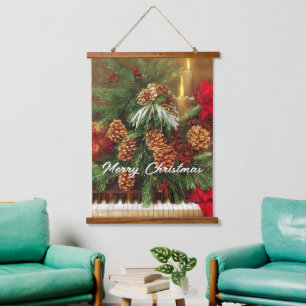 Christmas piano hanging tapestry