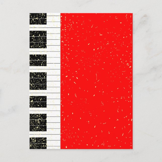 Christmas Piano Holiday Postcard (Front)