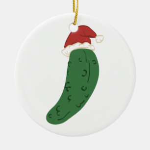 Christmas Pickle Ceramic Ornament