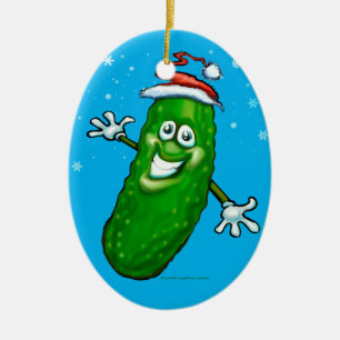 Christmas Pickle Ceramic Ornament