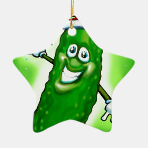 Christmas Pickle Ceramic Ornament