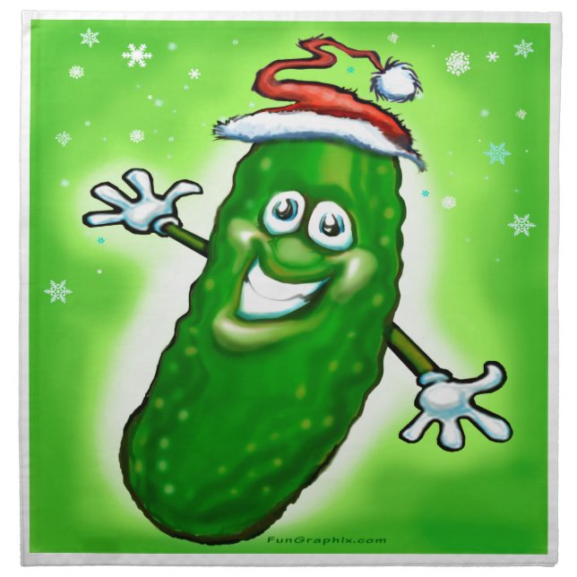 Christmas Pickle Cloth Napkin (Front)