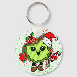 Christmas Pickle Funny Holiday Pickles Keychain