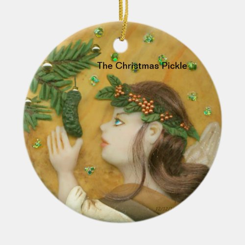 Christmas Pickle JL Biel 2010 Ceramic Ornament