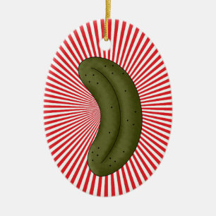 Christmas Pickle Legend Ceramic Ornament